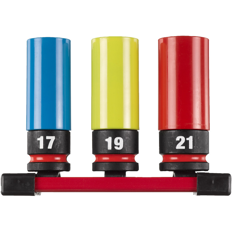 Milwaukee - Slagdoppenset - shockwave impact duty - 1/2" - 6-kant - 17–21 mm - 3-DELIG - 4932493370 - 08105476