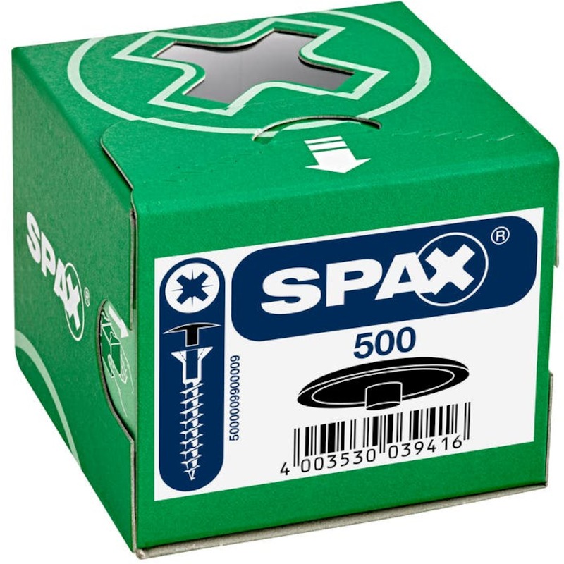 AFDEKKAP - SPAX S - KUNSTSTOF ZWART 15 MM PZ2