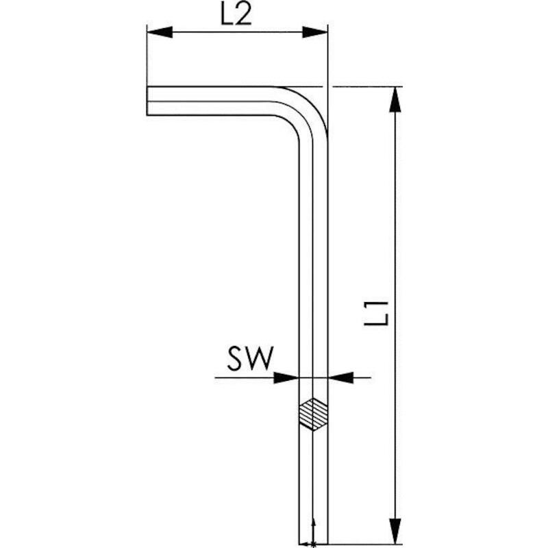 CLE A SIX PANS MALE             DIN911C-22 MM-7/8