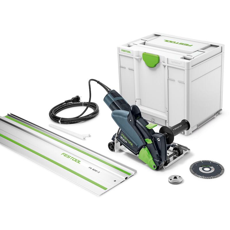 Festool - Diamant-doorslijpsysteem - dsc-ag 125-PLUS-FS - 1400 w - ø 125 mm - met geleiderail fs 800/2 - in Systainer SYS3 M 337 - 08115443
