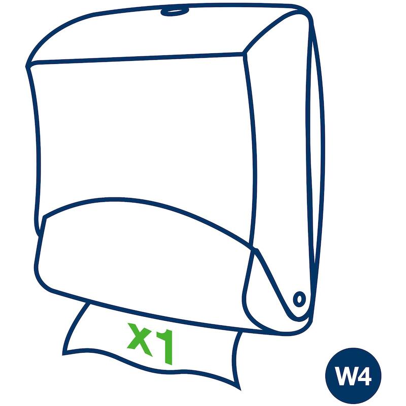 DISPENSER WIPER FOLDED      654000 TURQ.   W4 TORK