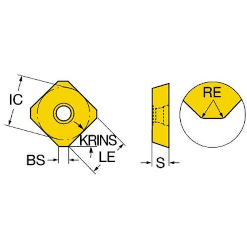 PLAQUETTE D'ÉCH R245-12 T3 K-MM     2030 SANDVIK C