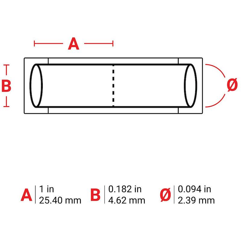 KRIMPKOUS - BRADY 104685 - WIT 25,4X 4,6 MM (5000EA)