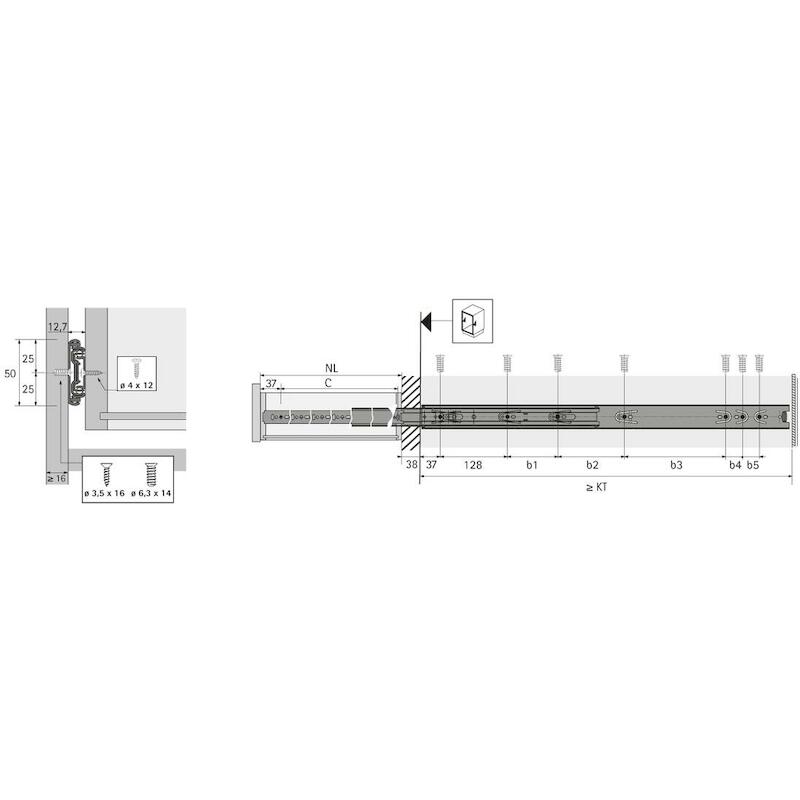 UITREKB.GELEID.KA 4932 INB.12,7-250MM   HETT-41356