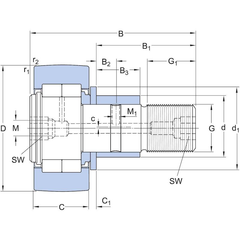 NOKROL M. EXCENTERBUS - SKF NUKRE 90 A
