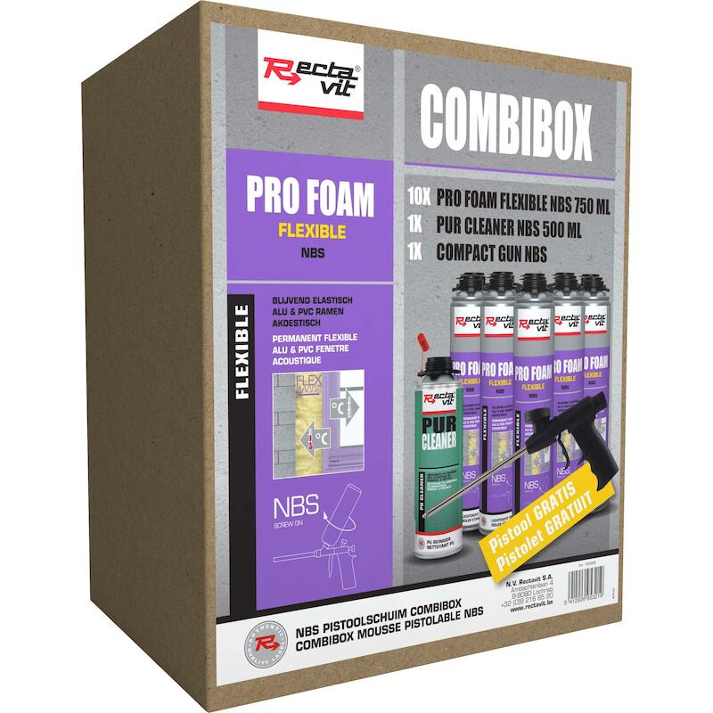 COMBI-BOX 10 FOAM+PIST+CLEA PRO FOAM FLEXIBLE RECT