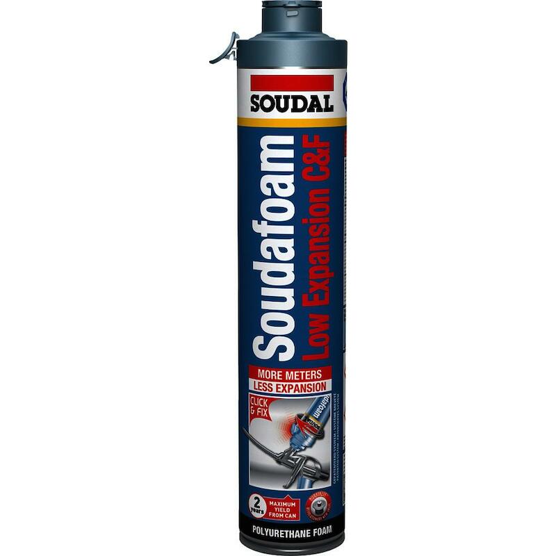 POLYURETHAAN SCHUIM CLICK&FIX - SOUDAL SOUDAFOAM -750 ML