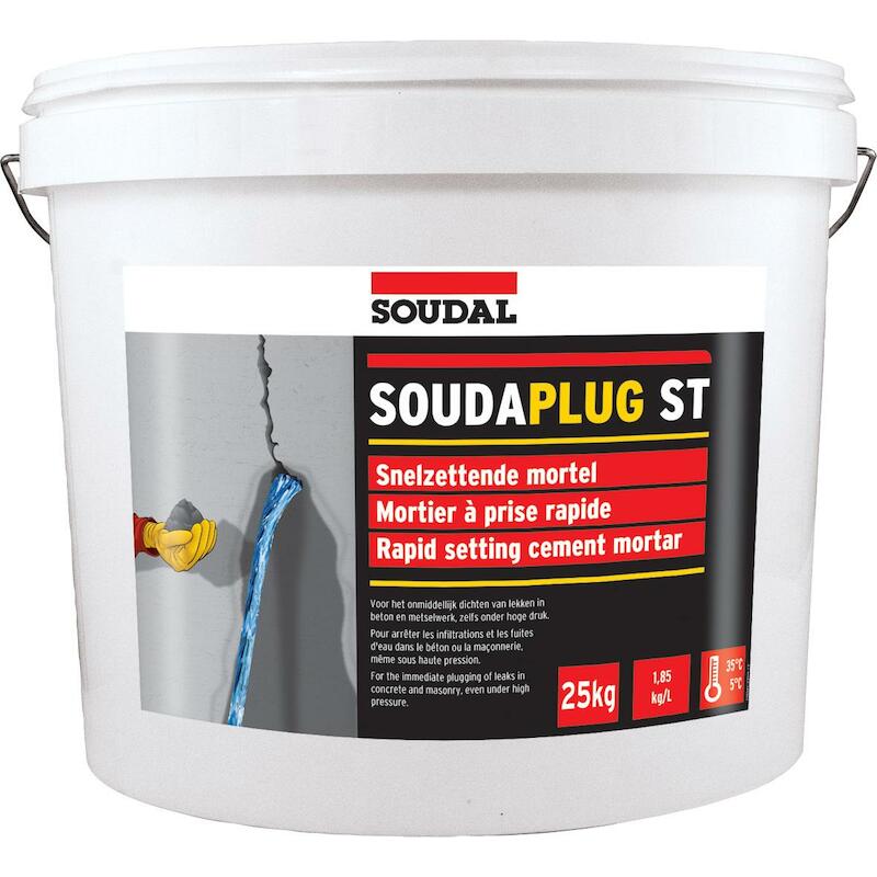 MORTIER À PRISE RAPIDE GRIS SOUDAPLUG ST 25KG SOUD
