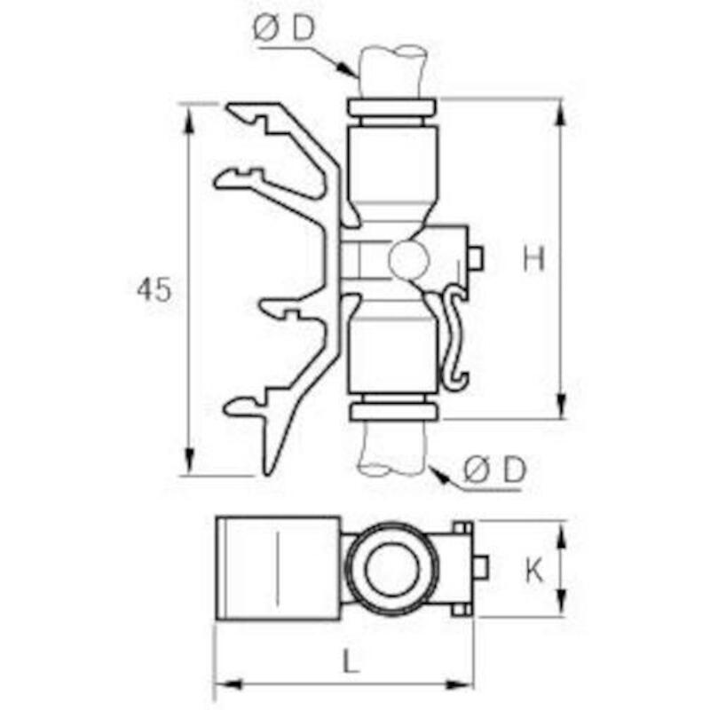 KLEMBLOK 2 LEIDINGEN 4MM    3379 04 00      LEGRIS