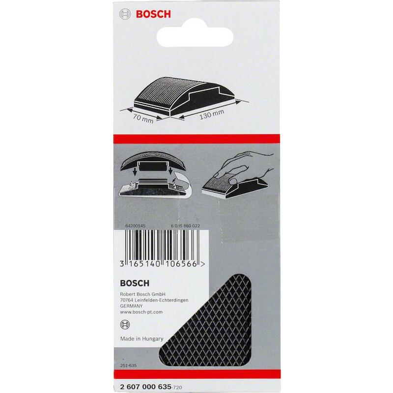 HANDSCHUURBLOK 130X70MM     2607000635 RUBBER BOSC