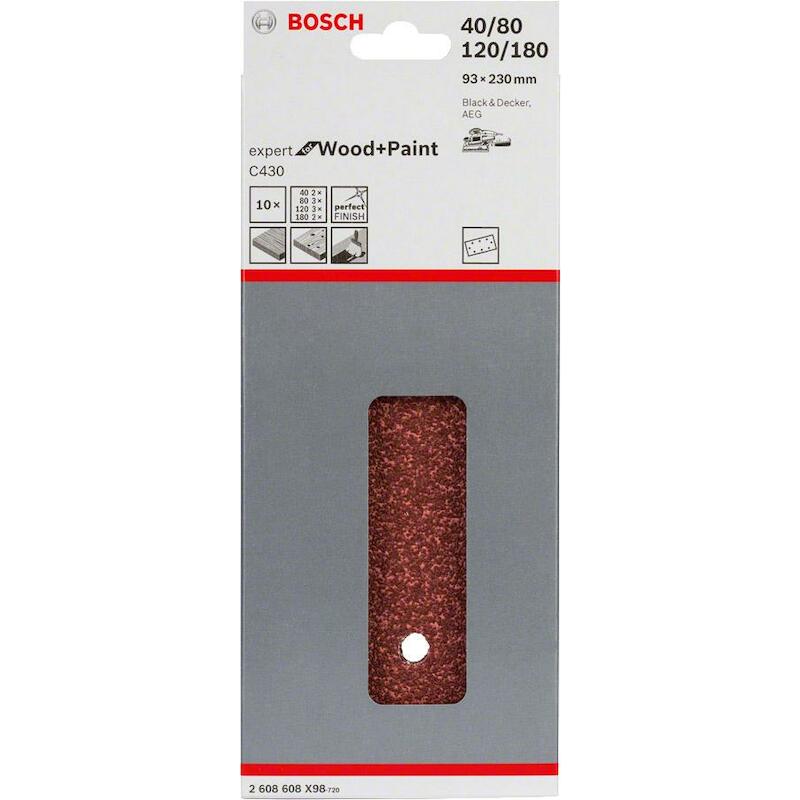 SCHUURVEL 93X186MM HOUT  8G.2608608X98 (10ST)DIVER