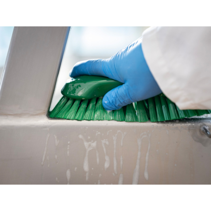 BROSSE À MAIN POL.DUR VERT  3894/2  L=230MM  VIKAN