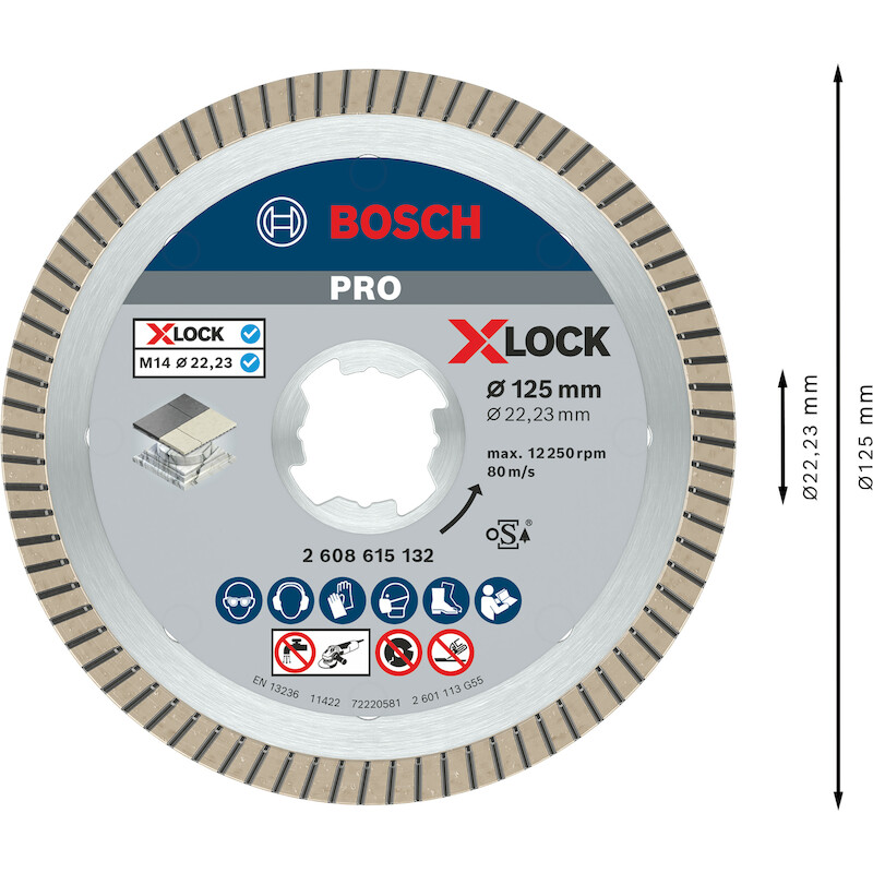 DISQUE DIAMANT 125MM        2608615132 X-LOCK BOSC