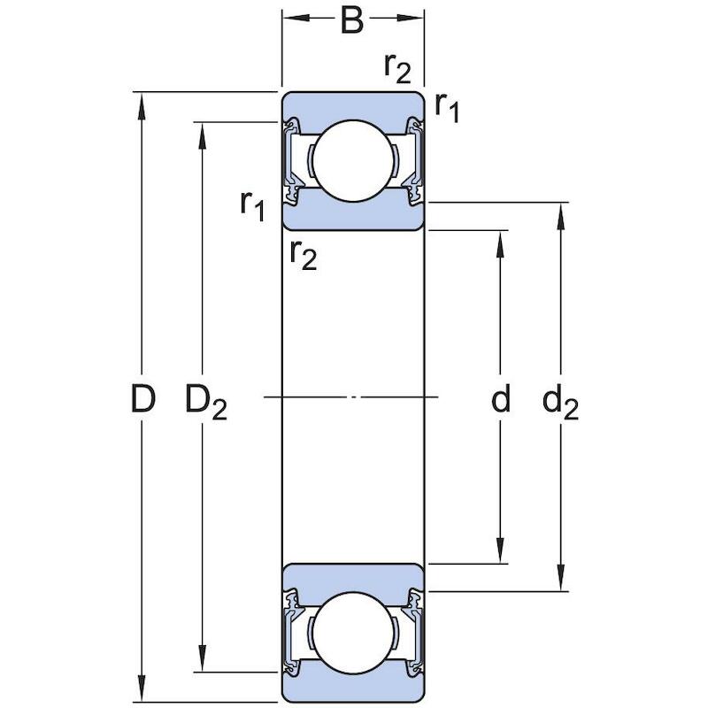 RLT.RIGIDE À BILLES         6200-2RSH          SKF
