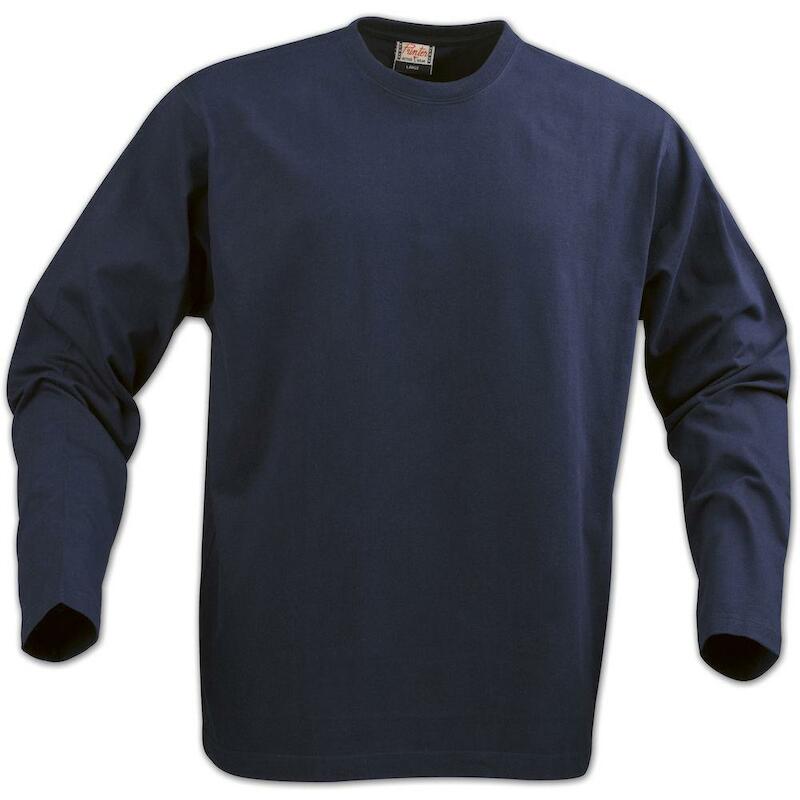 T-SHIRT L.MOUW KATOEN       HEAVY BLAUW   XL PRINT