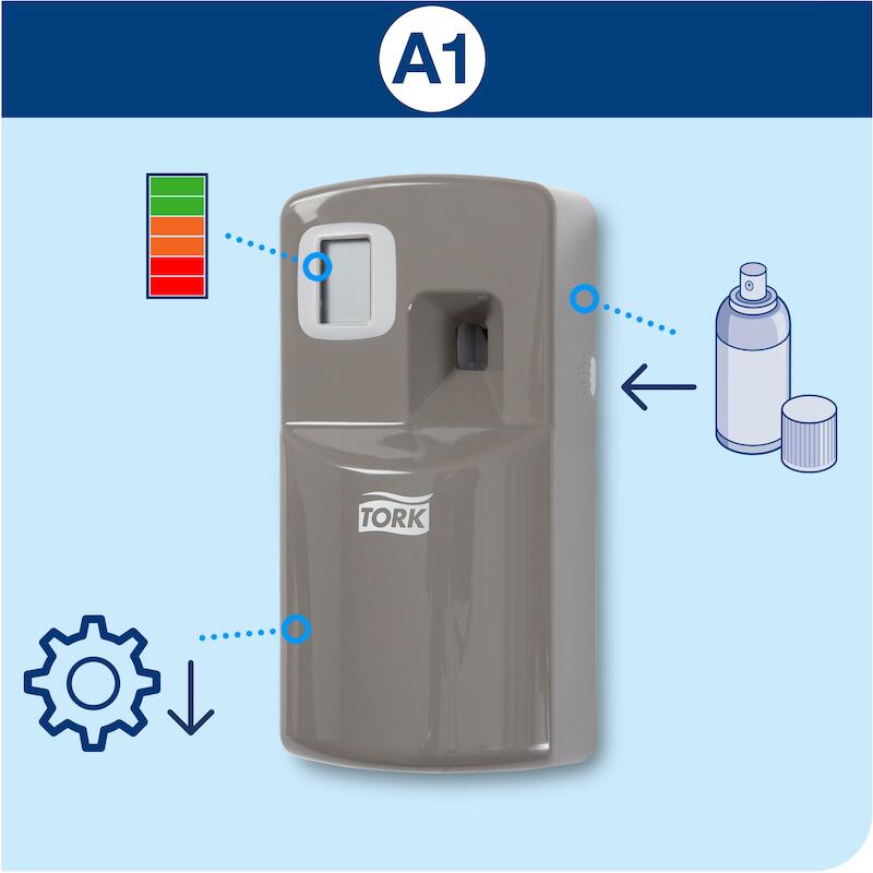 DÉSODORISANT DISTRIB.ÉLECTR.256055 -GRIS   A1 TORK