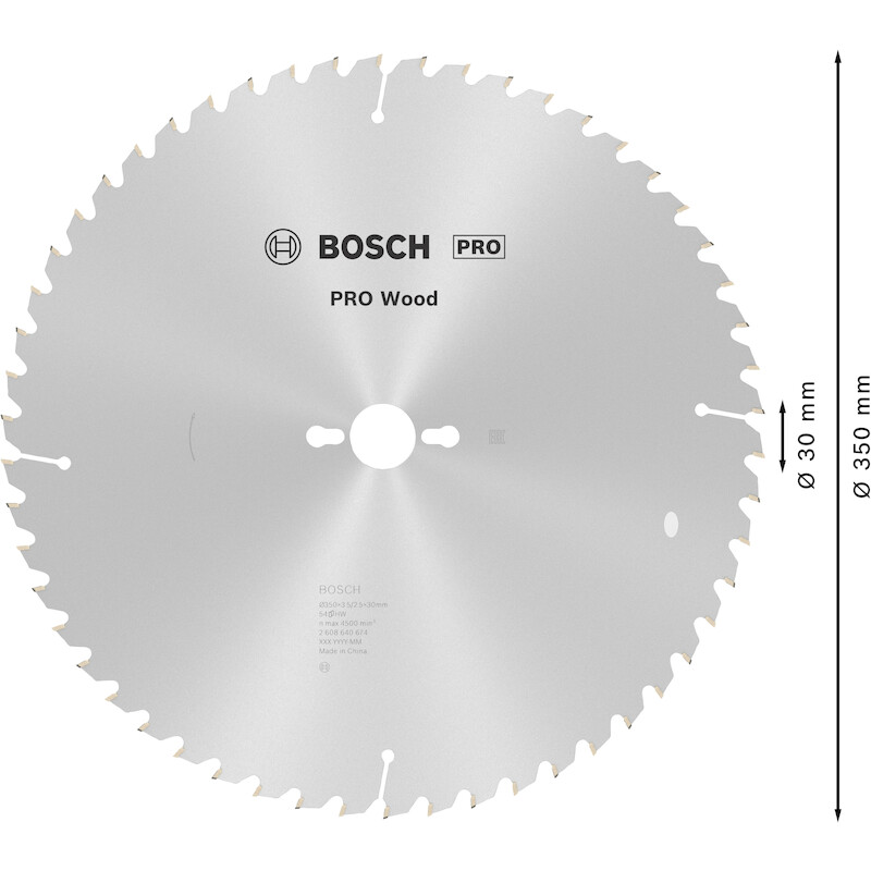 CIRKELZAAGBL.350X30X3,5 HOU.2608640674 54T   BOSCH