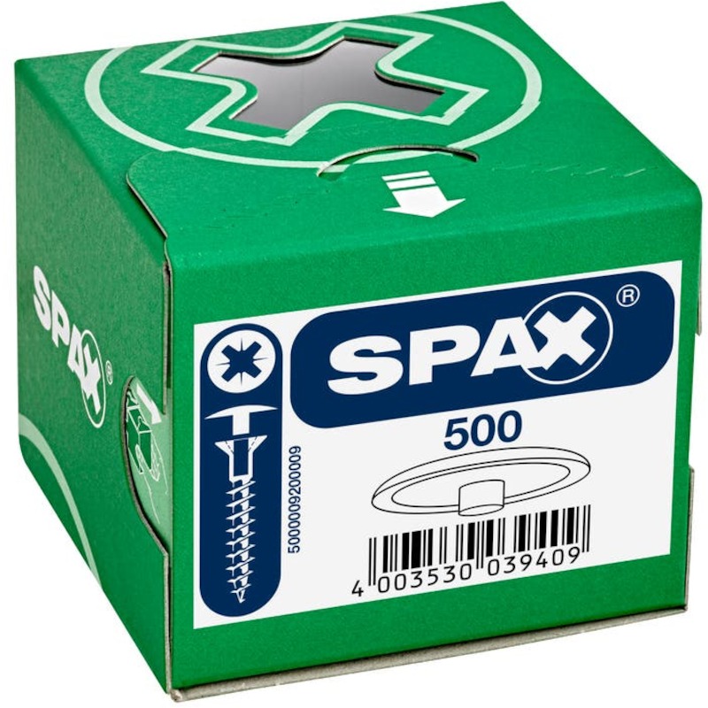 AFDEKKAP - SPAX S - KUNSTSTOF WIT 15 MM PZ2