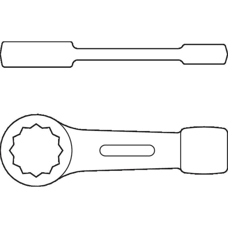 Gedore - Clé polygonale à frapper - 306 32 - 32 mm - din 7444 - 195 mm - 41891769