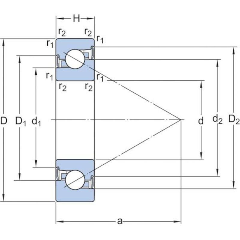 HOEKCONTACTKOGELTAATSLAGER  BSD 3062 CGB-2RS1  SKF