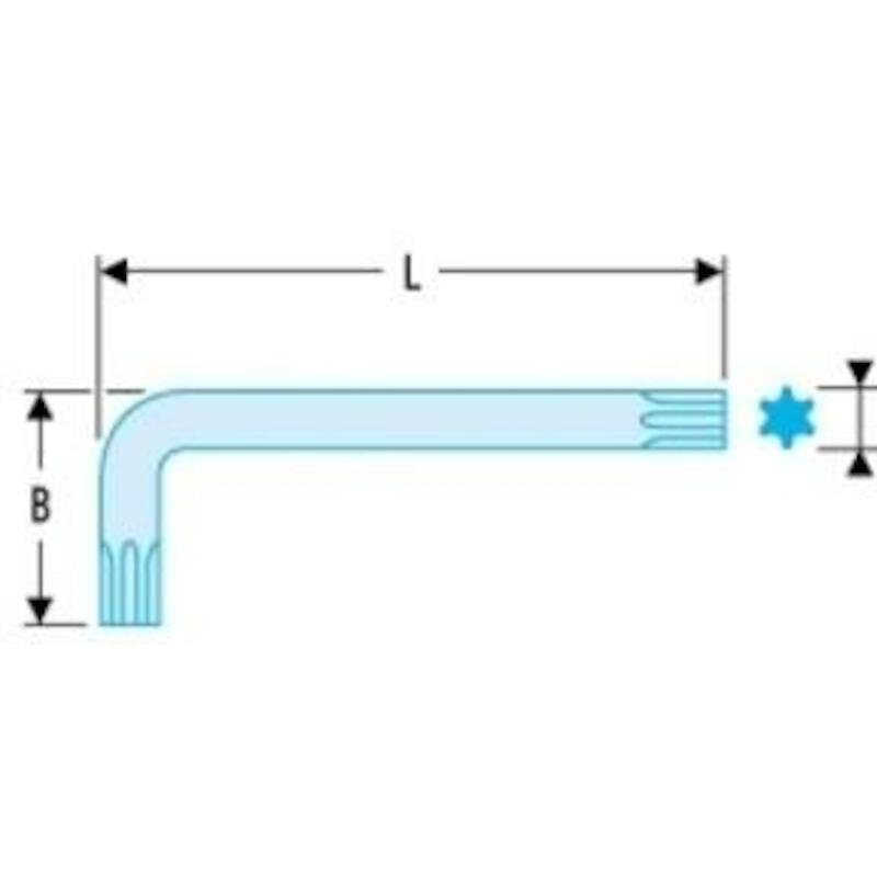 CLÉ MÂLE COURTE TORX        89.20 (24X61)    FACOM
