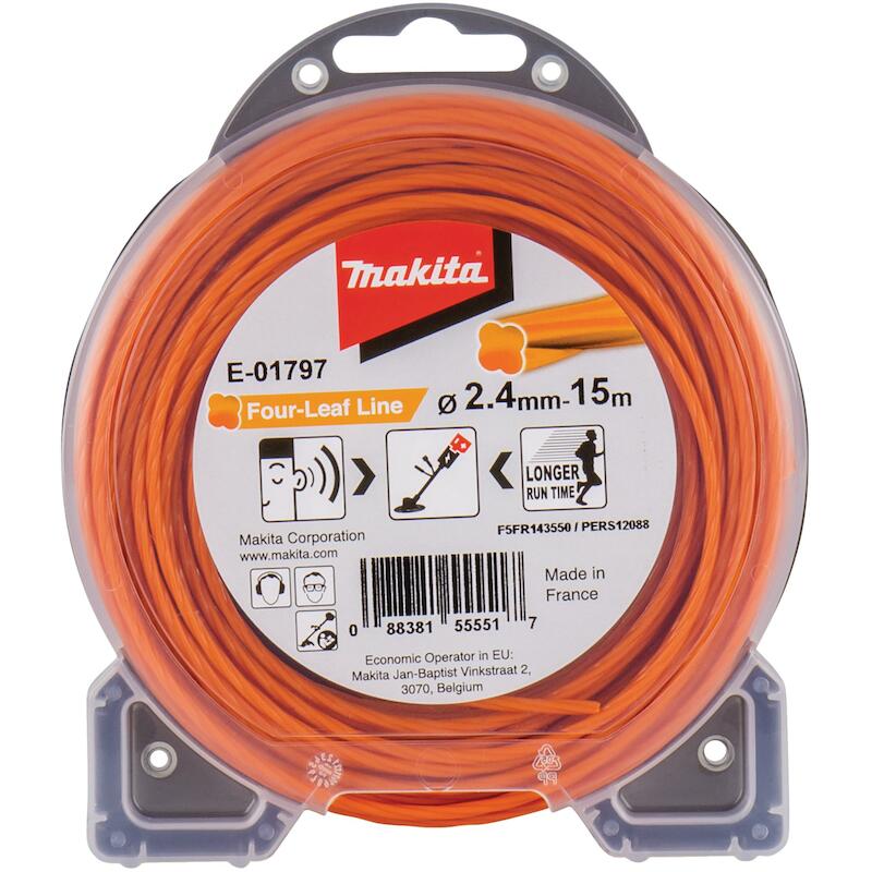 FIL NYLON HÉLICOÏDAL POUR DÉBROUSSAILLEUSE À BATTERIE - E-01797 - MAKITA