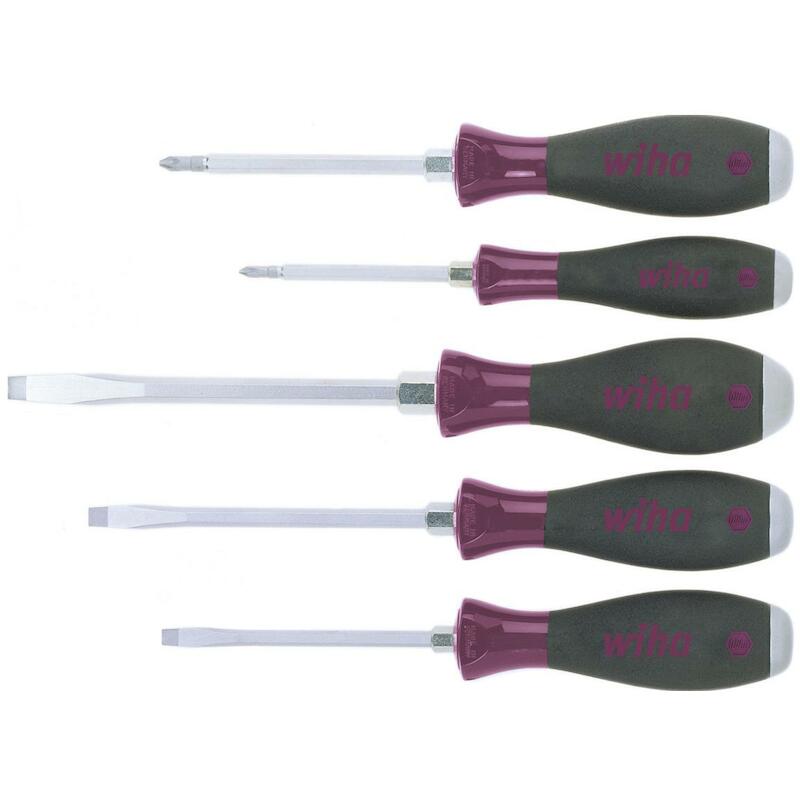 JEU DE TOURNEVIS MICROFINISH FENTE, PHILLIPS AVECLAME SIX PANS AVEC DISQUE DE FRAPPE, 5 PCS - 5533HK5 - WIHA