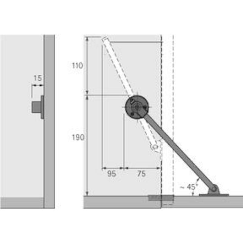COMPAS DE RELEV.CENTRA S250 13223          HETTICH