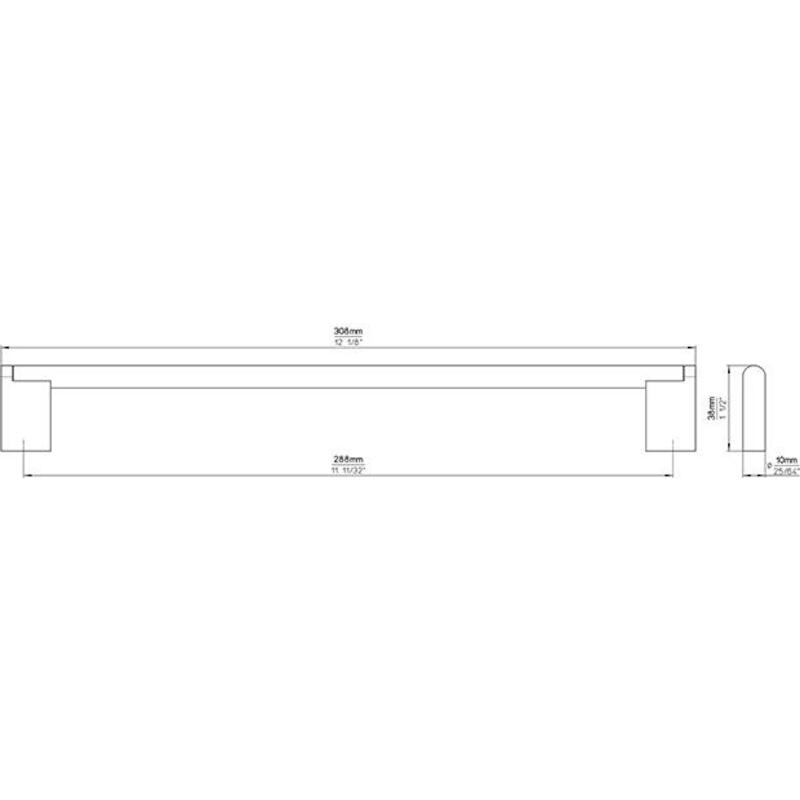 POIGNÉE MEUBLE INOX-LOOK    1531-308N1ZN21 288MM
