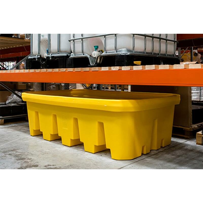 LEKBAK ONDER REK GEEL 1100L 2165X1300X575MM PLASTI