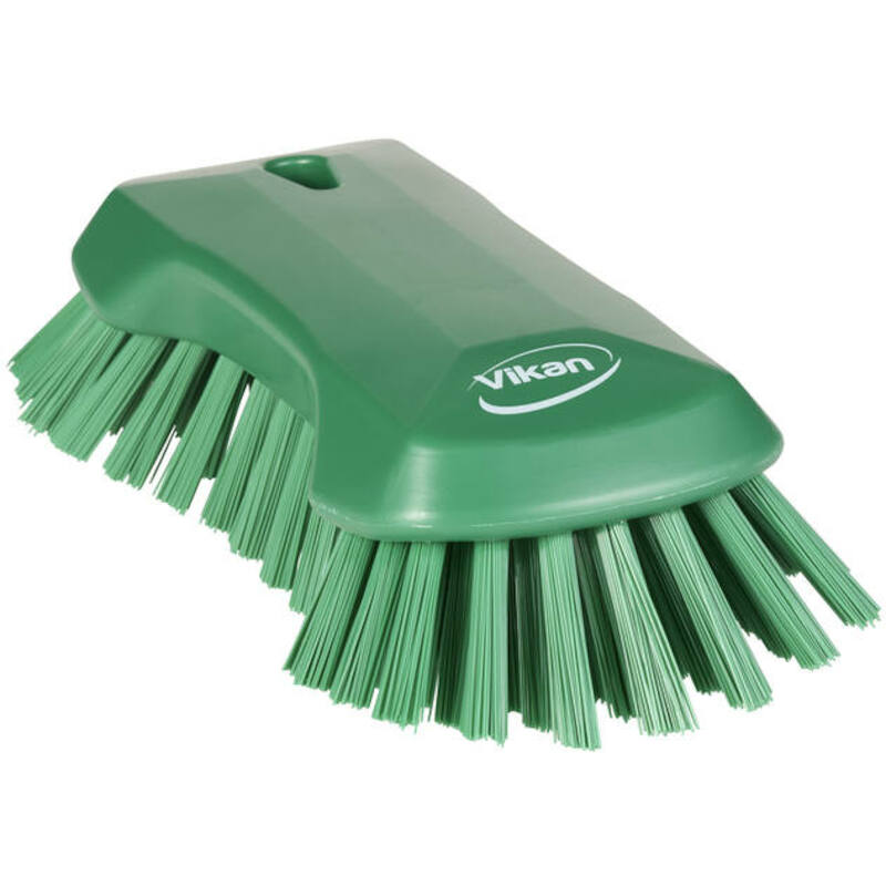 BROSSE À MAIN POL.DUR VERT  3894/2  L=230MM  VIKAN