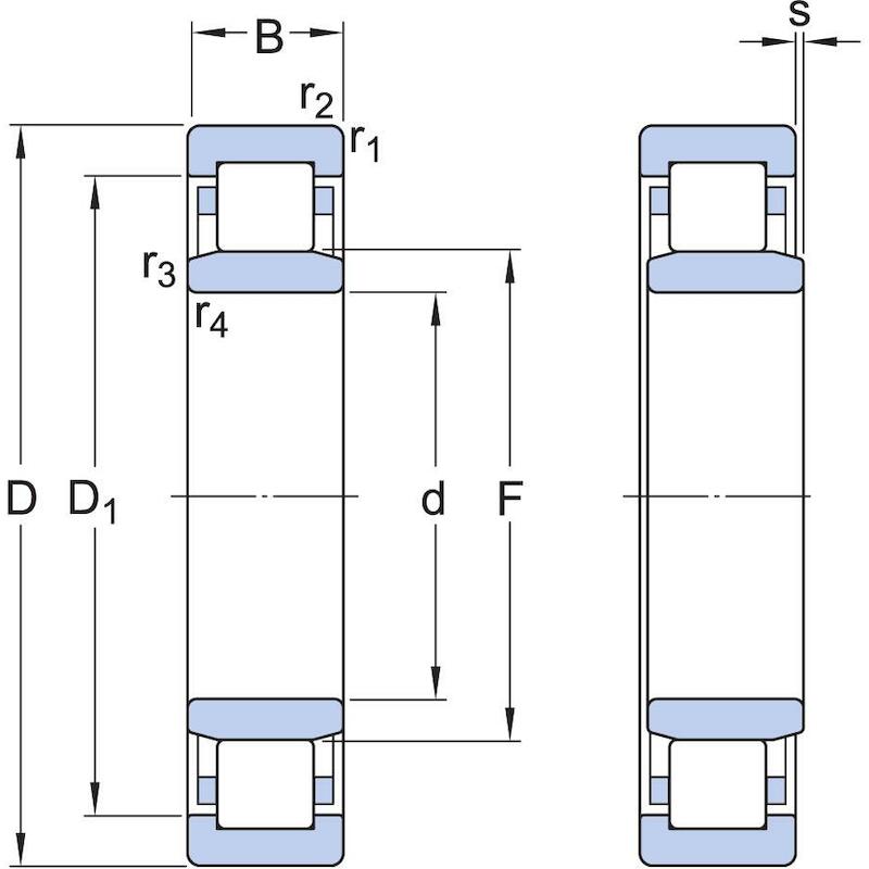 CILINDERLAGER               NU 319 ECJ         SKF
