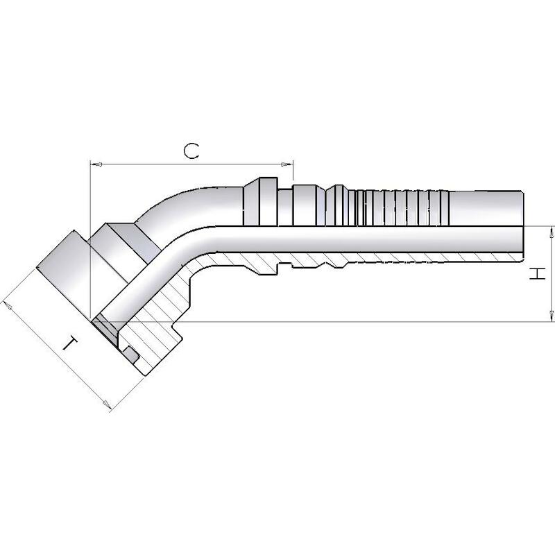 RACC.À SERT.45° SFS-6 - 1 X 1 1/4"       INTERLOCK