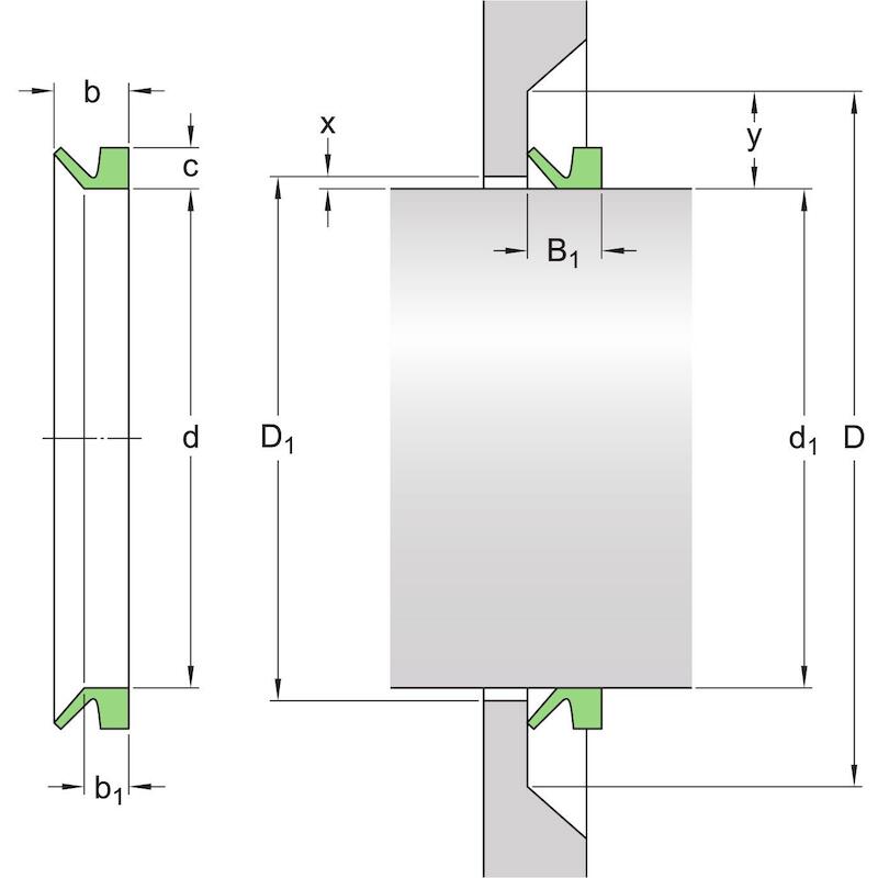 V-RING - CR 20 VA R - NBR 19X21