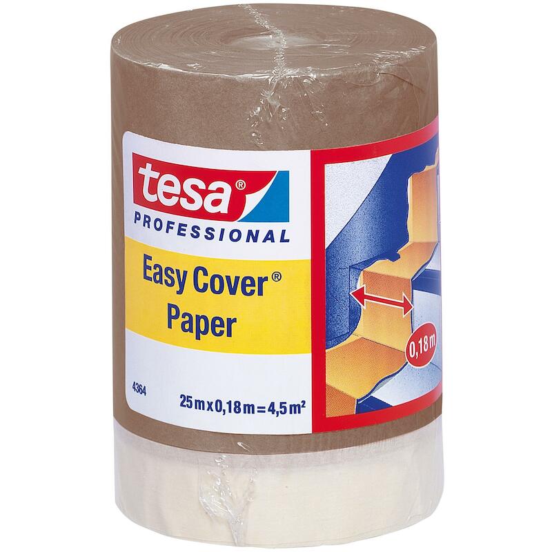 KLEEFBAND - TESA 04364 EASY COVER LICHT GECRÊPT PAPIER - HAVANA 180 MM X 25 M