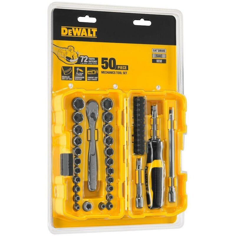 HANDDOPPENSET 1/4" + RATEL  DWMT81610-0 (50ST)DEWA