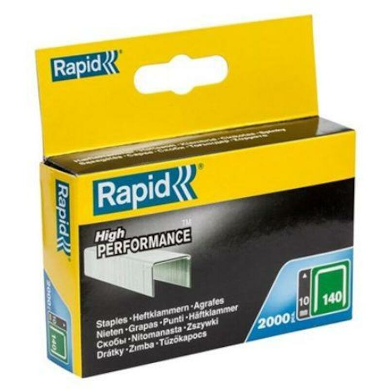 Rapid - Agrafes à fil plat - 140/14 - 14 mm - Galvanisé - 2.000 pièces - 03163392