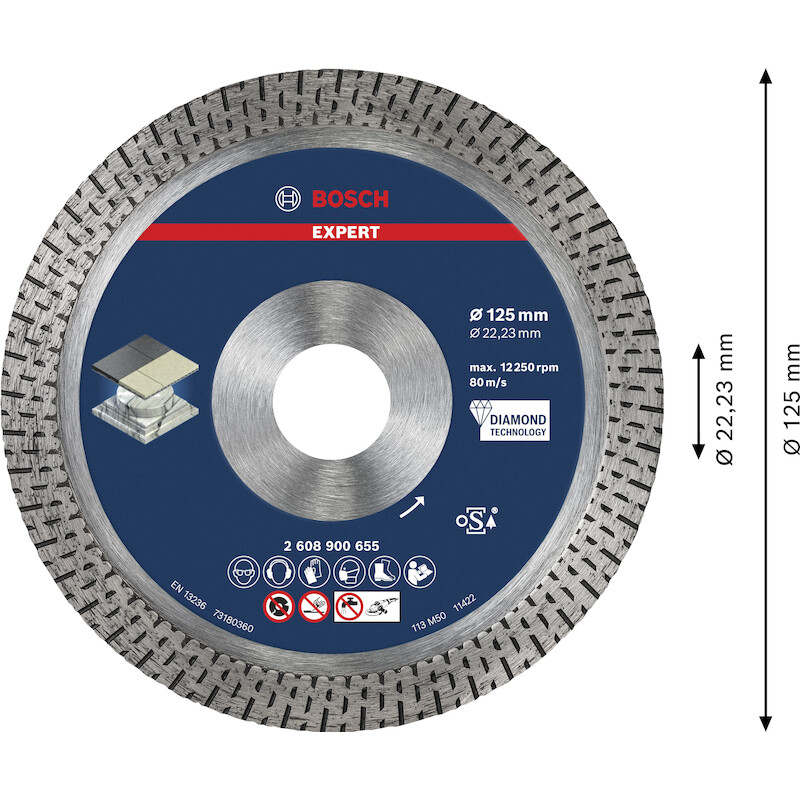 DIAMANTSCHIJF 125MM CERAMIC 2608900655       BOSCH