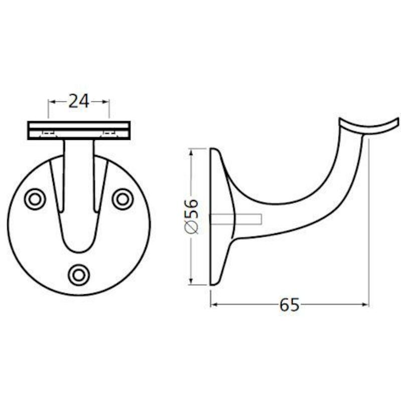 SUPPORT BALUSTRADE 65 VIDE  3500-01E NATUREL HERME