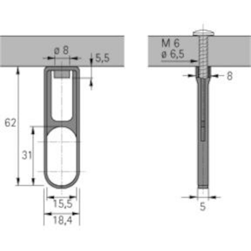SUPPORT TUBE DE PENDERIE CENTRAL SL781  HETT-70676