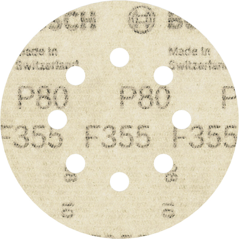 SCHUURSCHIJF 125MM 8G.      2608605115 P80(5ST)BOS