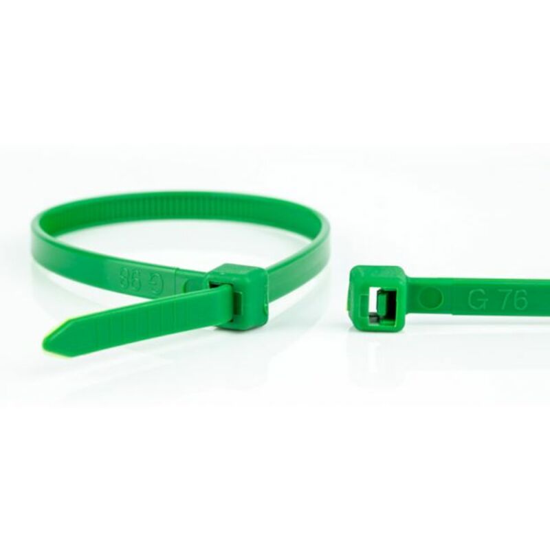 Cable tie - pa 6.6 - 200 x 4.8 mm - green - 100 pieces - 02886609