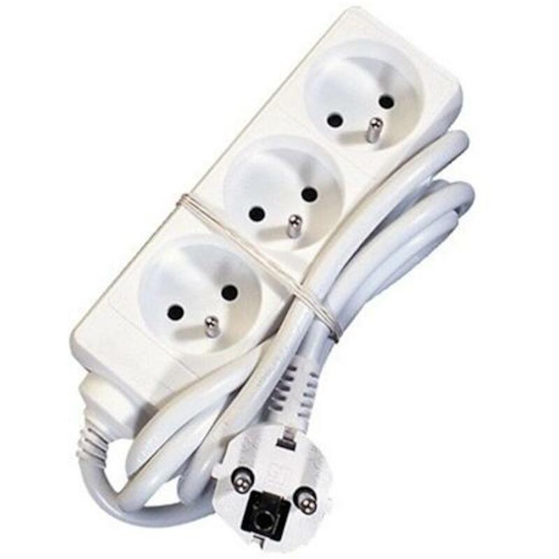 BLOC MULTIPRISE 3X2P+T-16A  38318 - 1,5M     BLANC