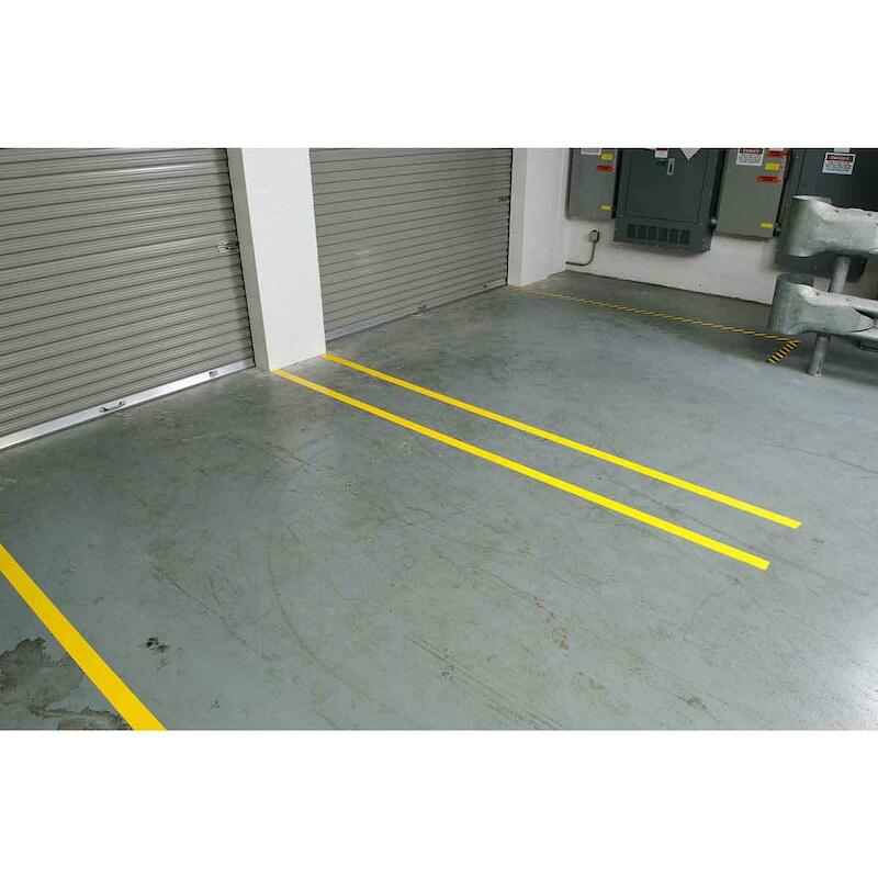 BANDE DE MARQ.AU SOL JAUNE  104312 50,8MMX30M
