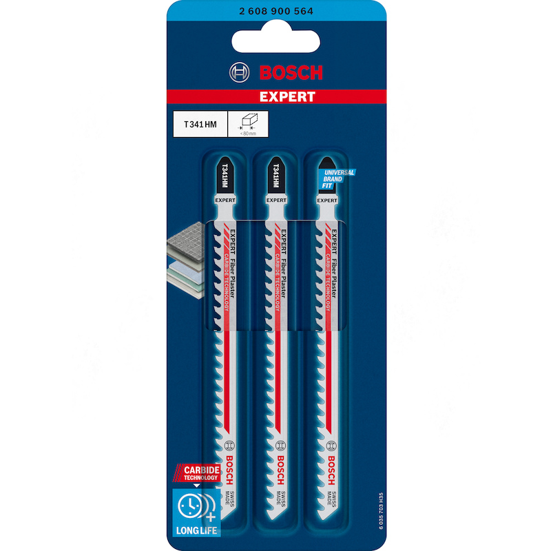 LAME SCIE SAUT.T341HM FIB.  2608900564  (3PC)BOSCH