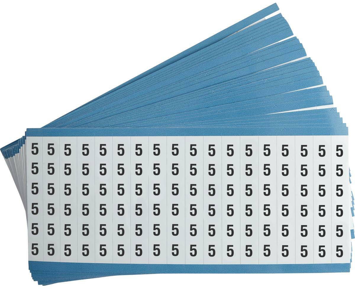 KABELMERKER - BRADY 030905 - '5' ZWART OP WIT 12,7X89 MM (450 EA)