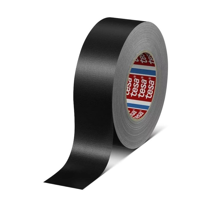 KLEEFBAND - TESA 04688 TESABAND PE-GEËXTRUDEERD TEXTIEL - ZWART 50 MM X 50 M
