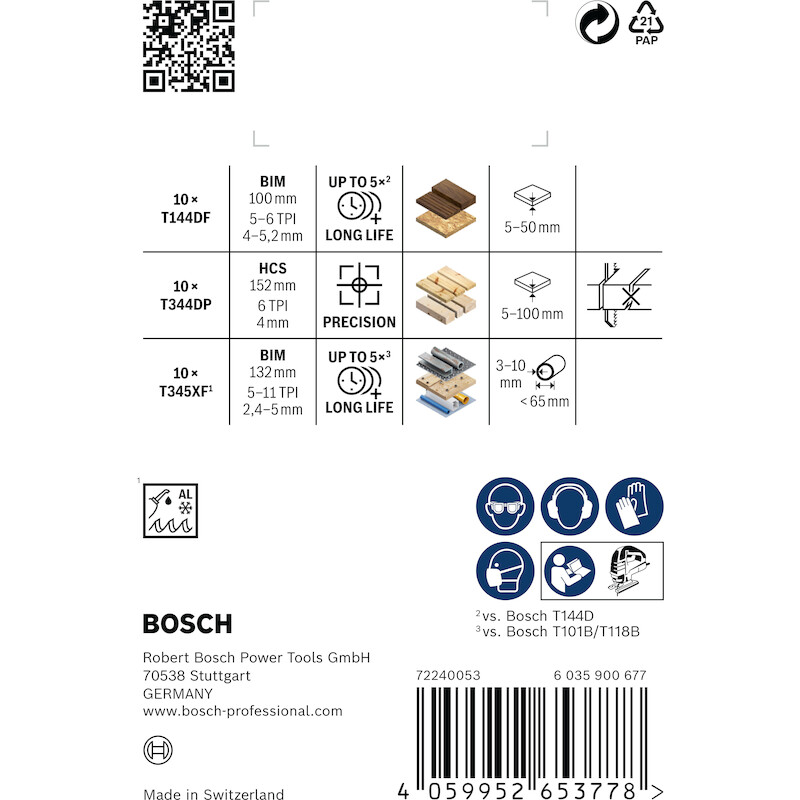 JEU LAMES SC.SAUT. BO/MET.  2607011946 (30PC)BOSCH