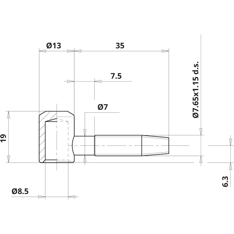 FITSSCHARNIER 13MM VROUW    CF030130H021 ZN  OTLAV