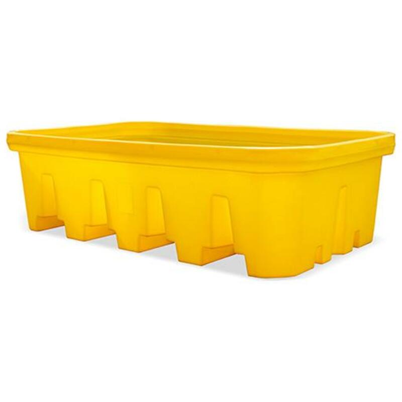 LEKBAK ONDER REK GEEL 1100L 2165X1300X575MM PLASTI